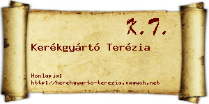 Kerékgyártó Terézia névjegykártya